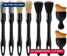 8PCS Car Detailing Brush Set, Ultra Soft Boars Hair Car Interior Detailing Brush