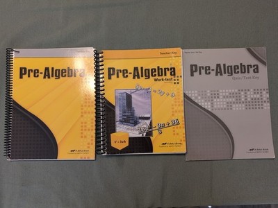 A Beka Pre-Algrbra 3rd Edition 3-Book Teacher Key Set