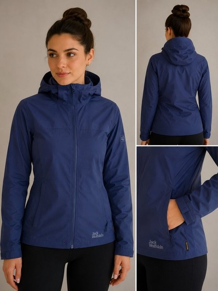 Women Jack Wolfskin Jacket Navy  S