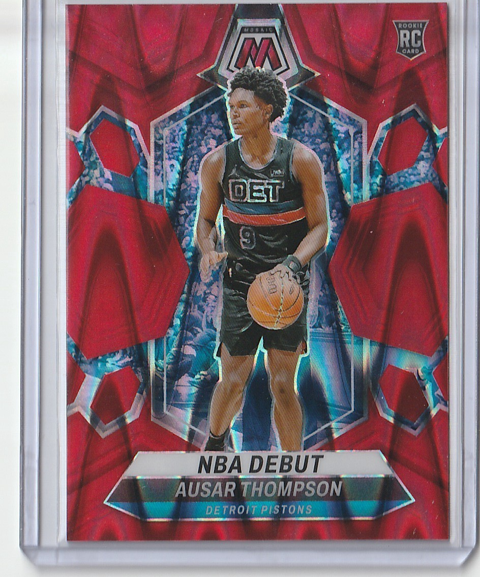 2023-24 Panini Mosaic #262 Ausar Thompson Red Seismic #/299