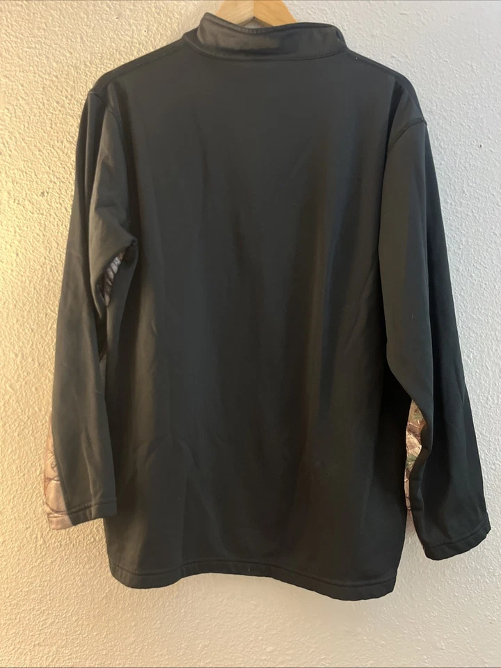 Browning Black 1/4 Zip Pullover, Camo Detail, Men’s Medium Long Sleeve - Image 3 of 4