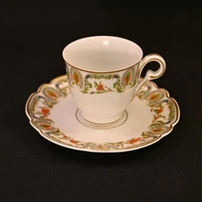 Charles Field Haviland Limoges Cup & Saucer Demitasse Mozart Chantoung 1881-1882