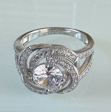 STAUER Ring W7093 1 1/4 Carat Faux Diamond Au...