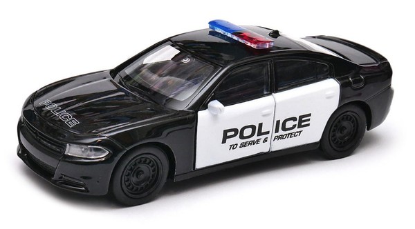 Welly 2016 Dodge Charger R T Pursuit Police Schwarz MaßStab 1:34 4,5 Zoll Auto-image
