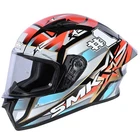 SMK Stellar Sport Uno Red White Black + Dark Visor