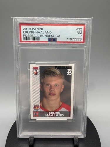 2019 Panini Fussball Bundesliga Soccer #32 Erling Haaland RC Rookie PSA 7