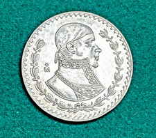 Mexico 1 Peso 1959 10% Silver Jose Morelos Mexicanos