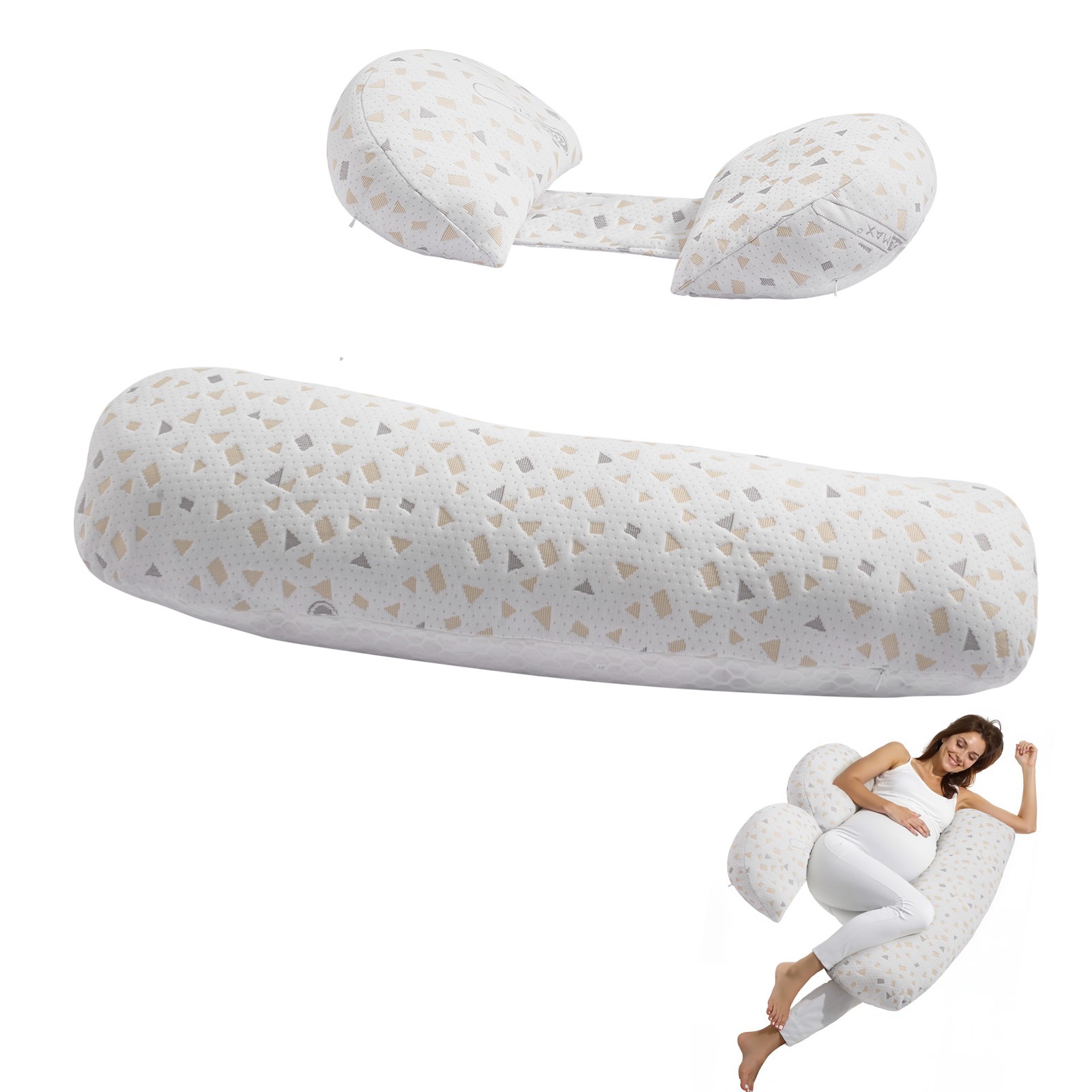 Coussin de grossesse réglable doux pour lire au lit et se détendre pendant la maternité