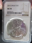 2015 American Silver Eagle 1 oz .999 MS 70 NGC US #6562142-032