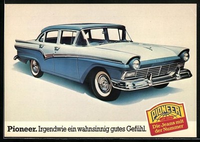 Auto Ford Fairlane four-door Town sedan Bj. 1957, 144PS, Ansichtskarte 