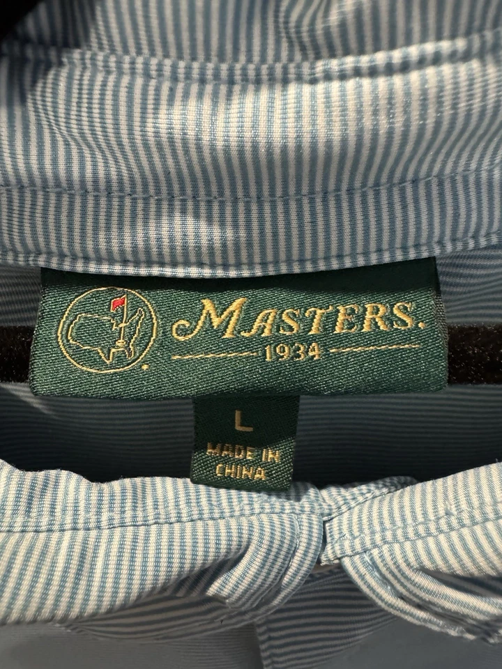 RARO! Polo de golf Masters (logotipo ANGC) azul claro talla grande Augusta National Foto 3 de 3