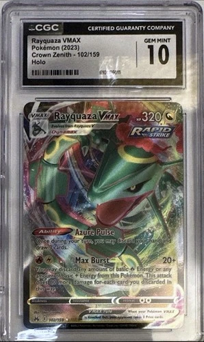 Rayquaza VMAX CGC 10 Ultra Rare Holo Crown Zenith 102/159 Pokémon TCG 2023