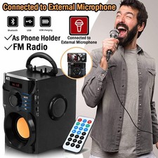 Heavy Bass Portable Bluetooth Speakers MP3 with Remote FM MIC Karaoke