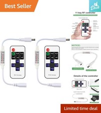 2 Pack RF LED Controllers - Wireless Dimmable...