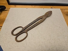 1920 Antique Wiss Inlaid Special Alloy Stainless Steel Tin Snips 17"L, 105 Years