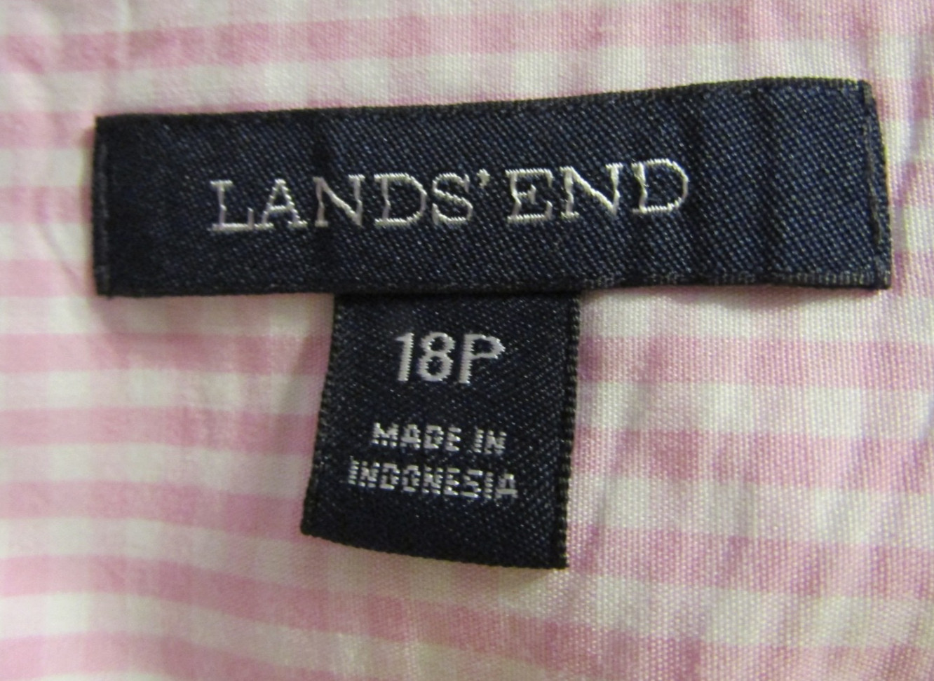 LANDS END PINK GINGHAM BUTTON FRONT SLEEVELESS TO… - image 10
