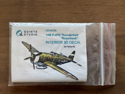 1/48 Quinta P-47D Thunderbolt ''Razorback'' Interior #QD48336 for Tamiya