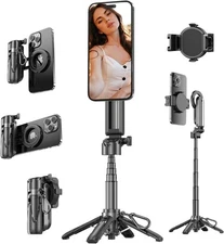 4 in 1 Multifunctional Magnetic Selfie Stick Tripod Remote for Travel Vlogging