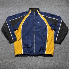 Vintage Nike Windbreaker Mens M Full Zip 90s Lightweight Track Black Tag