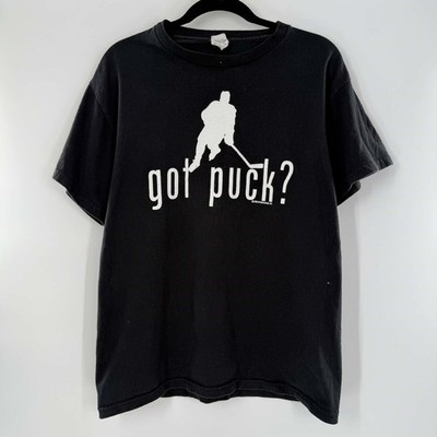 Got Puck Black Adult M T-Shirt Graphic Coed Sportswear TBT