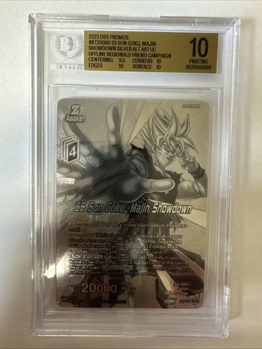 BT20-086 SS Son Goku, Majin Showdown Silver Alt Art UC 2023 DBS Promo BGS 10