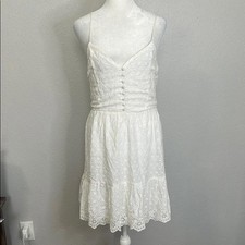 Alice & Olivia White Eyelet Dress Size 6