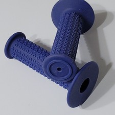 old school Retro O2 blue bmx bike grips new