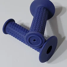 old school Retro O2 blue bmx bike grips new