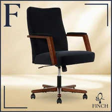 Finch Neo One Ergonomic Mid Back Office Chair in Soft Velvet Upholstery Black
