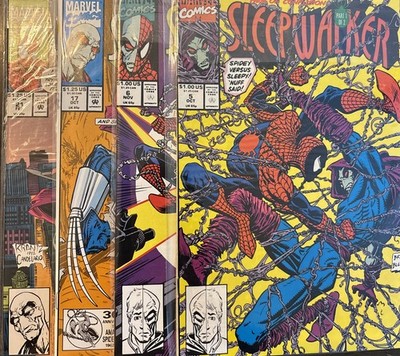 Vintage LOT of 4 Sleepwalker #5, 6, 17, & 21 (Marvel Comics 1991) 1st Print NM