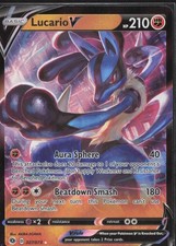 Pokemon TCG - Lucario V 027/073 Holo Rare V Champion's Path - 1026
