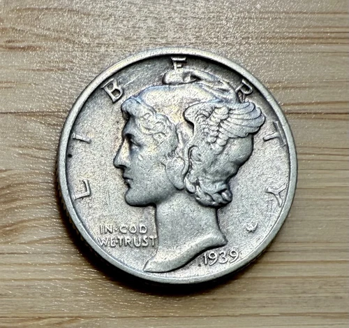 1939-P Mercury Dime 10C Silver - Extra Fine (EF/XF)