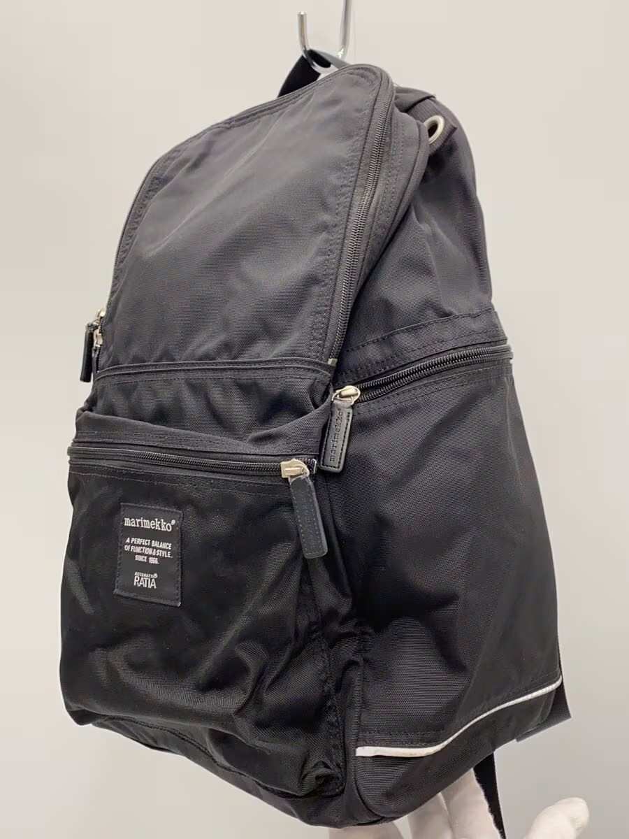 Marimekko Backpack, Polyester, Black, Solid Color… - image 2