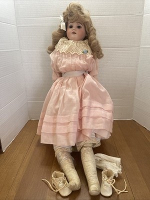 Antique Armand Marseille marked 1894 AM Dep 3 fixed brown eyes 24 inches
