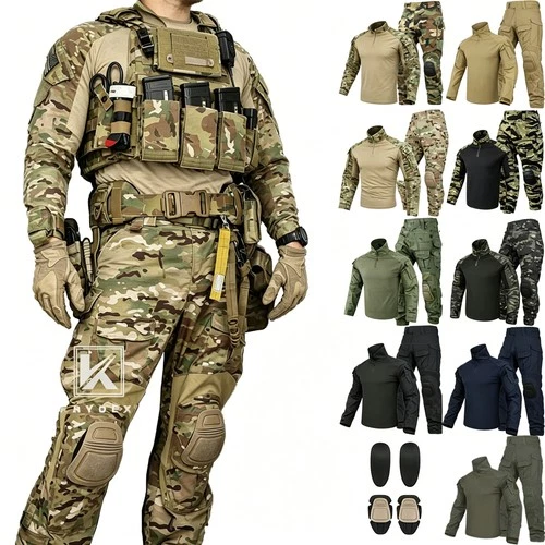 KRYDEX G3 Combat Uniform Tactical Clothes Shirt & Pant w/ Elbow Pads & Knee Pads