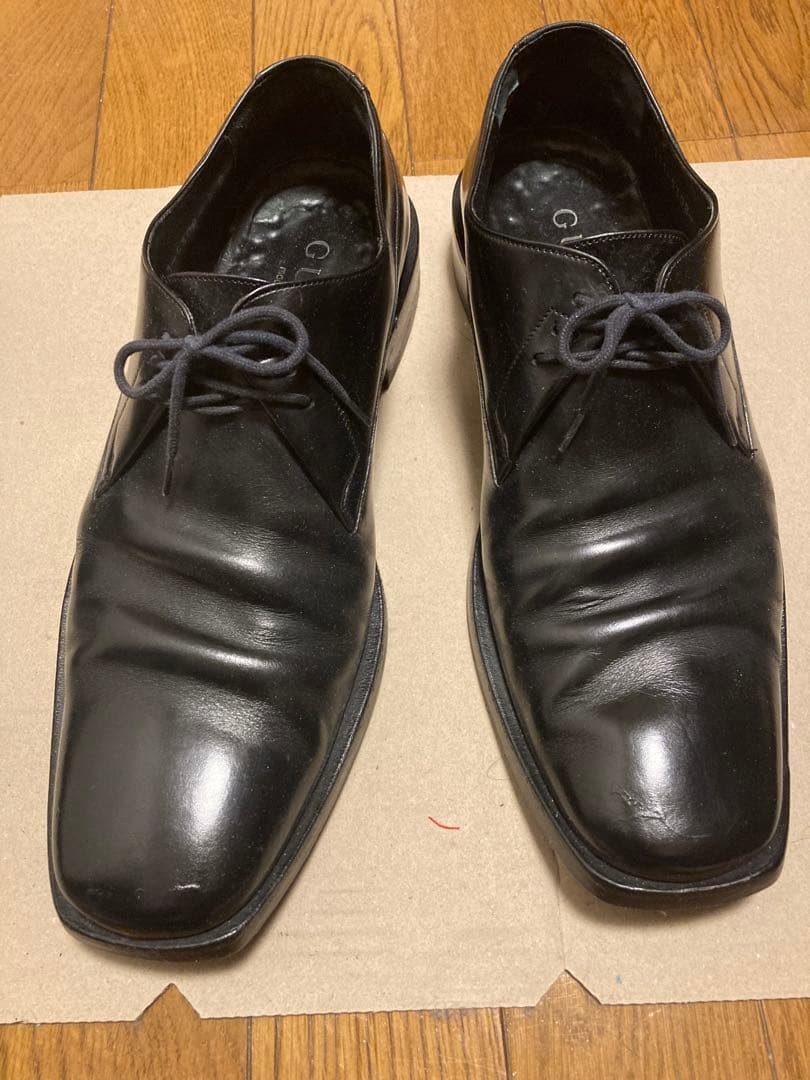 Gucci Square Toe Business Shoes Black Leather Size 8 US About8.5 For Men thumbnail 11