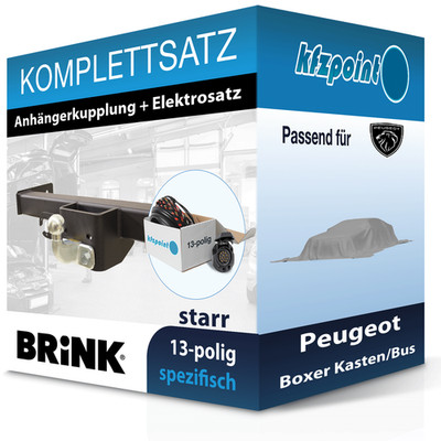 Für Peugeot Boxer Kas./Bus 24- BRINK Anhängerkupplung starr + 13polig E-Satz neu