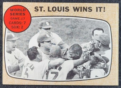 1968 Topps #157 1967 World Series Spiel #7 St Louis Wins St Louis 7 Boston 2