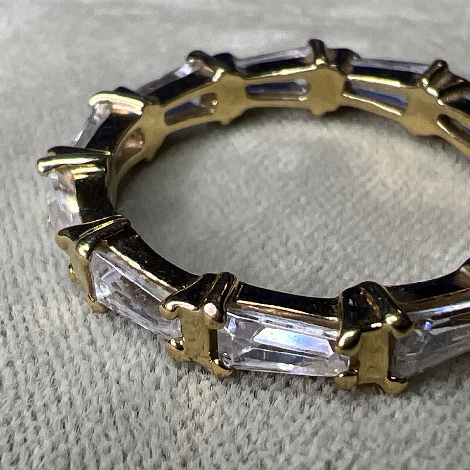 Anillo de cristal con placa de oro amarillo Kirk’s Folly de colección talla 8,75 Foto 2 de 4