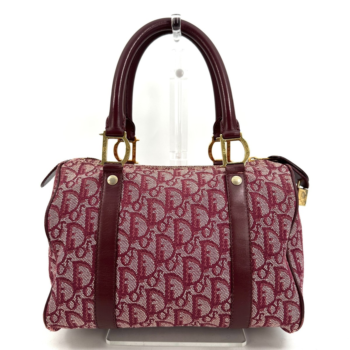Christian Dior Trotter Handbag Mini Boston Bag Canvas and