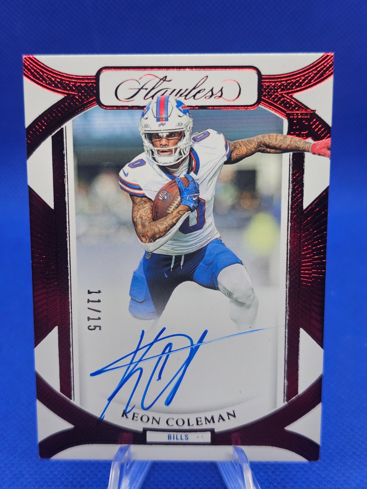 Keon Coleman Panini Flawless Rookie Frame Signatures #RFSKCN Ruby