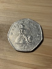 Rare UK 50p Fifty Pence Coin - 1997 Britannia Queen Elizabeth II. Circulated
