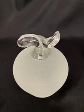 Vintage Crowning Touch Collection Frosted Glass Apple Paperweight