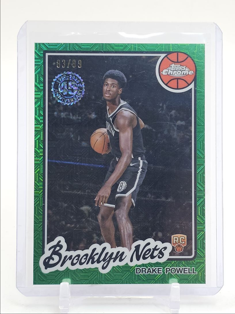 DRAKE POWELL 2025-26 TOPPS CHROME 1980 TOPPS ROOKIE GREEN MOJO RC /99 Q4339