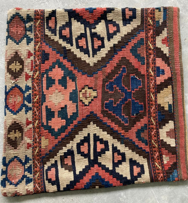 Vintage traditioneller schöner türkischer handgefertigter Kelim Teppich für Wohndeko 56x56 cm