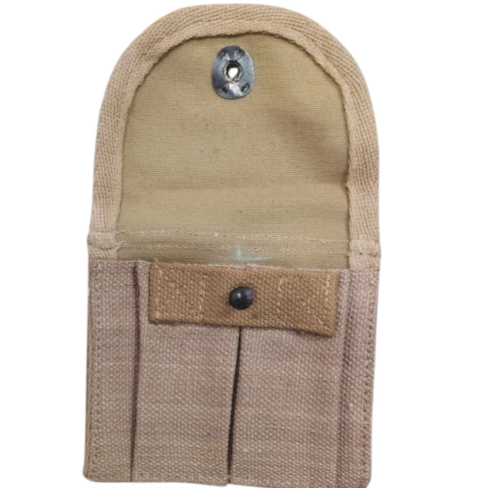 WW2 US Army 1943 M1 Carabine Double Butt Stock Pouch-Combo Khaki & OD Green - Immagine 3 di 4
