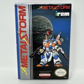 Metal Storm (Nintendo NES) COMPLETE CIB TESTED & WORKING W/ POSTER!