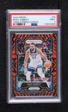 2023-24 Panini Prizm Choice Tiger Stripes Prizm Rudy Gobert #59 PSA 9 MINT 14t3