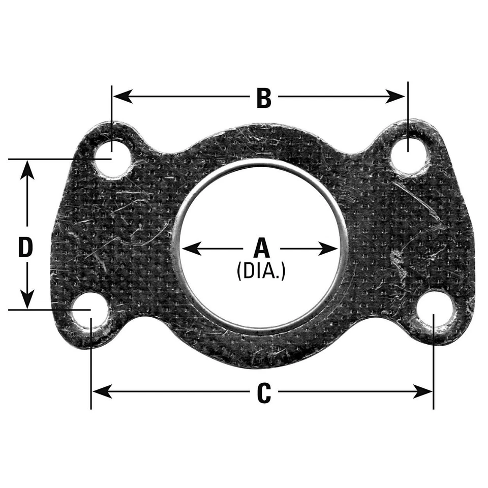Junta de flange de tubo de escape para 1996-1998 Oldsmobile Achieva 2.4L L4 GAS DOHC - Imagem 4 de 4