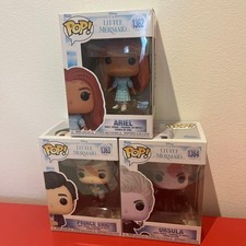 Funko Pop Disney Little Mermaid Set of 3 Ariel Prince Eric Ursula Figures